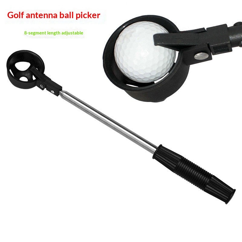 Close-up of the Pocket Golf Ball Retriever cup gripping a golf ball