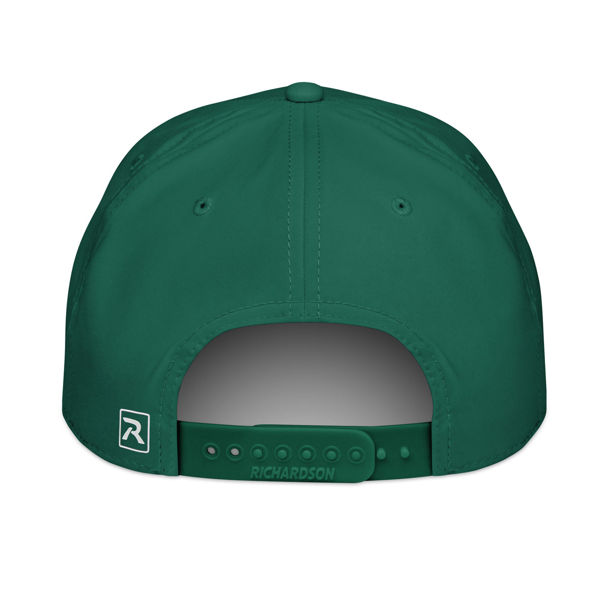 Out of the Weeds Rope Hat in Kelly Green with white rope and embroidered Herman Hackit wordmark, back view