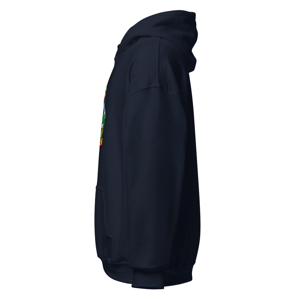 Herman Hoodie in Navy, pullover golf hoodie, left side view