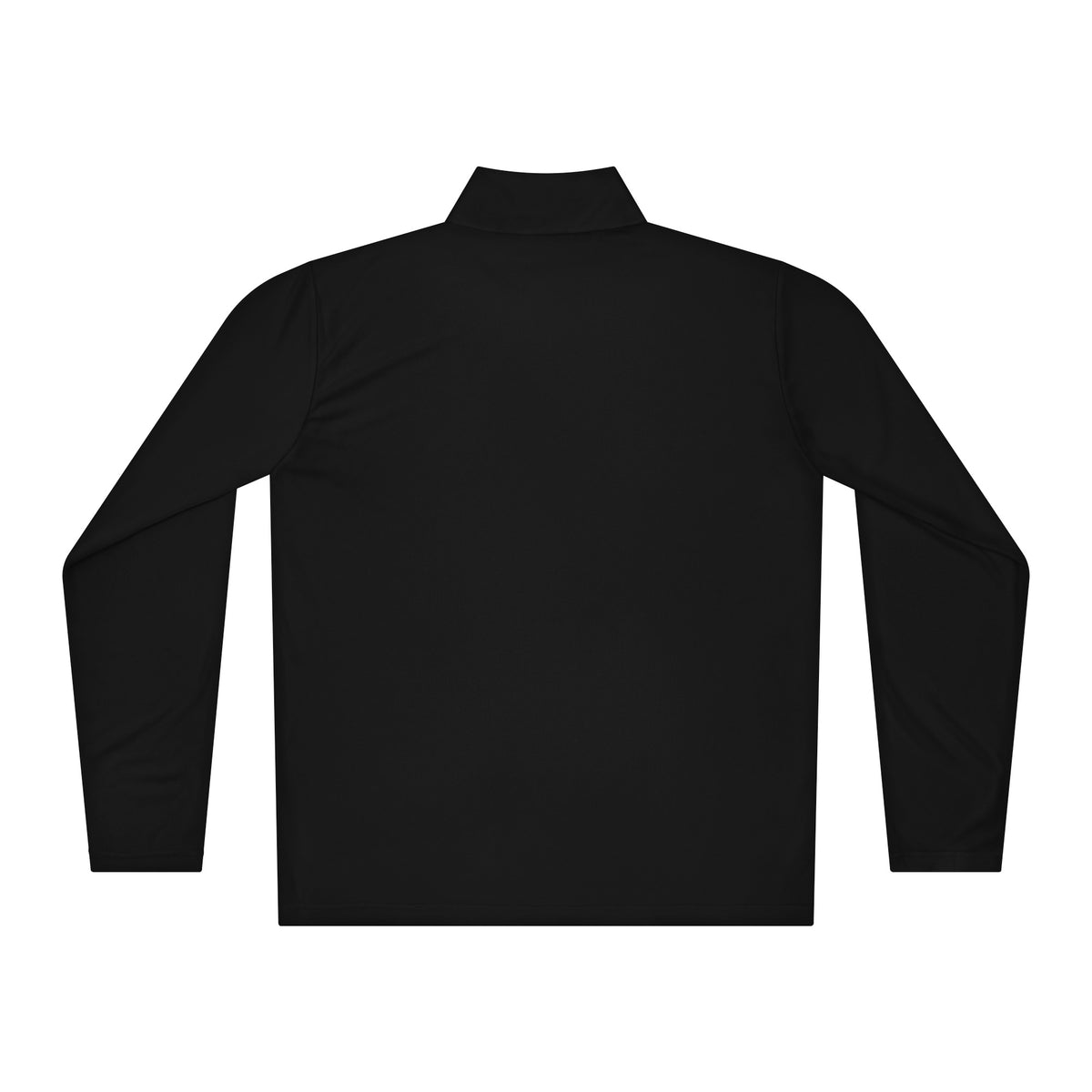 Herman Quarter-Zip golf pullover in Black, back view