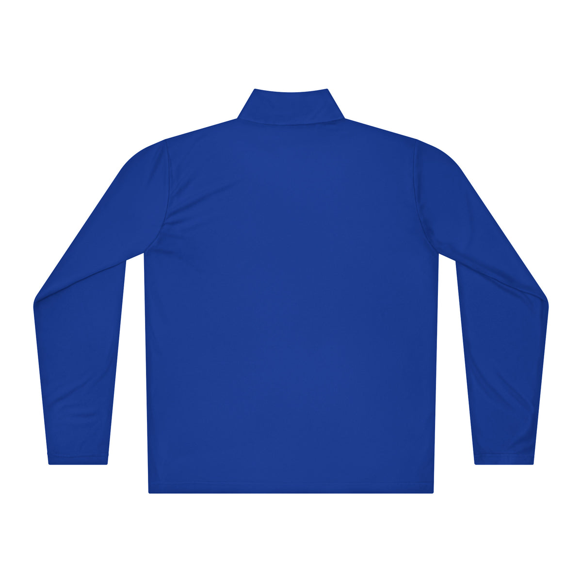 Herman Quarter-Zip golf pullover in True Royal, back view