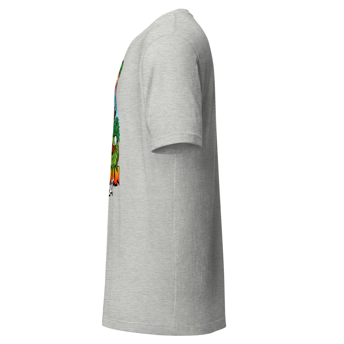 Herman Tee in Athletic Heather, funny golf t-shirt, left side view
