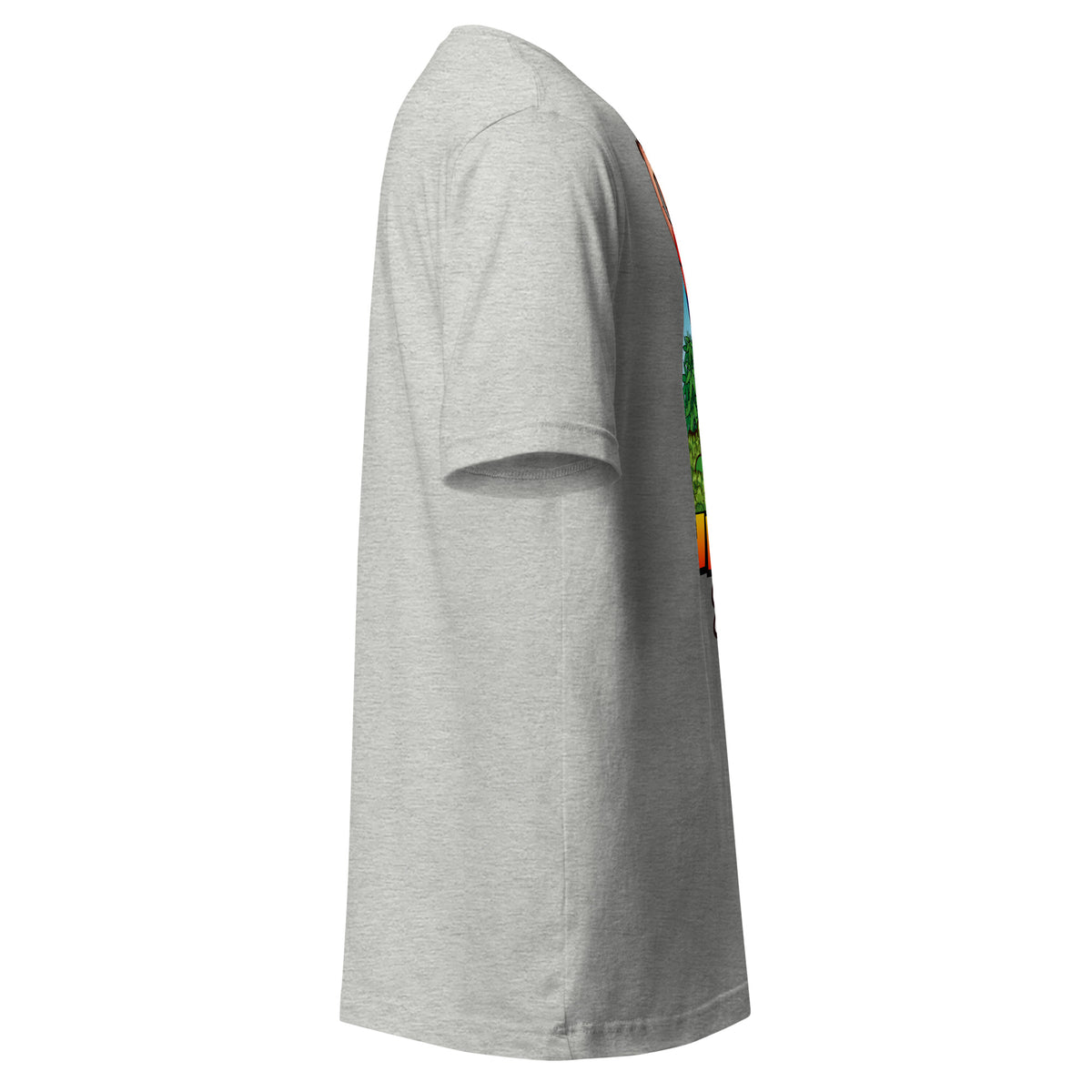 Herman Tee in Athletic Heather, funny golf t-shirt, right side view