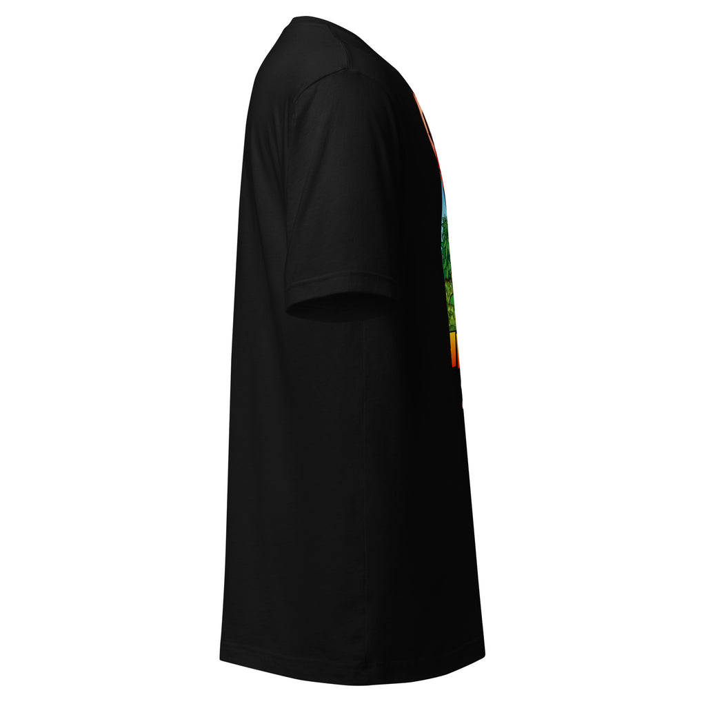 Herman Tee in Black, funny golf t-shirt, right side view