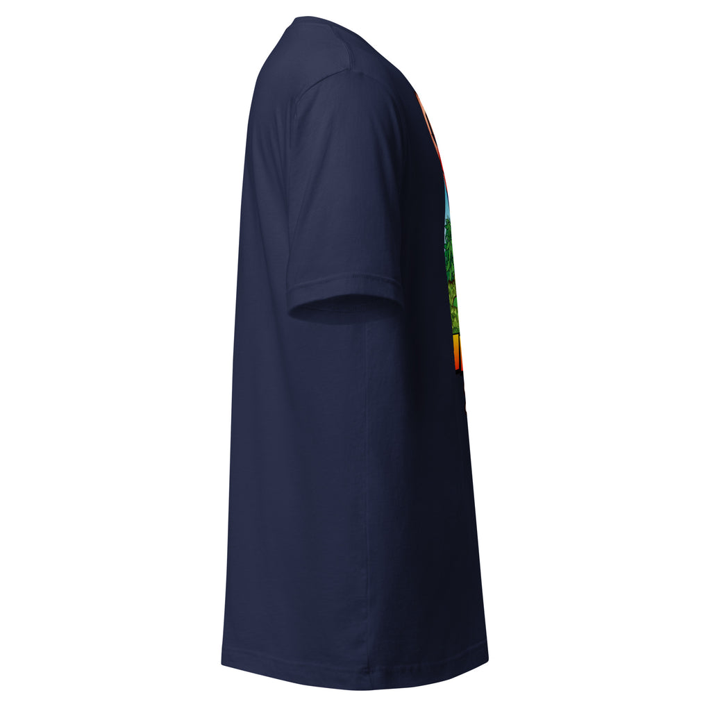 Herman Tee in Navy, funny golf t-shirt, right side view
