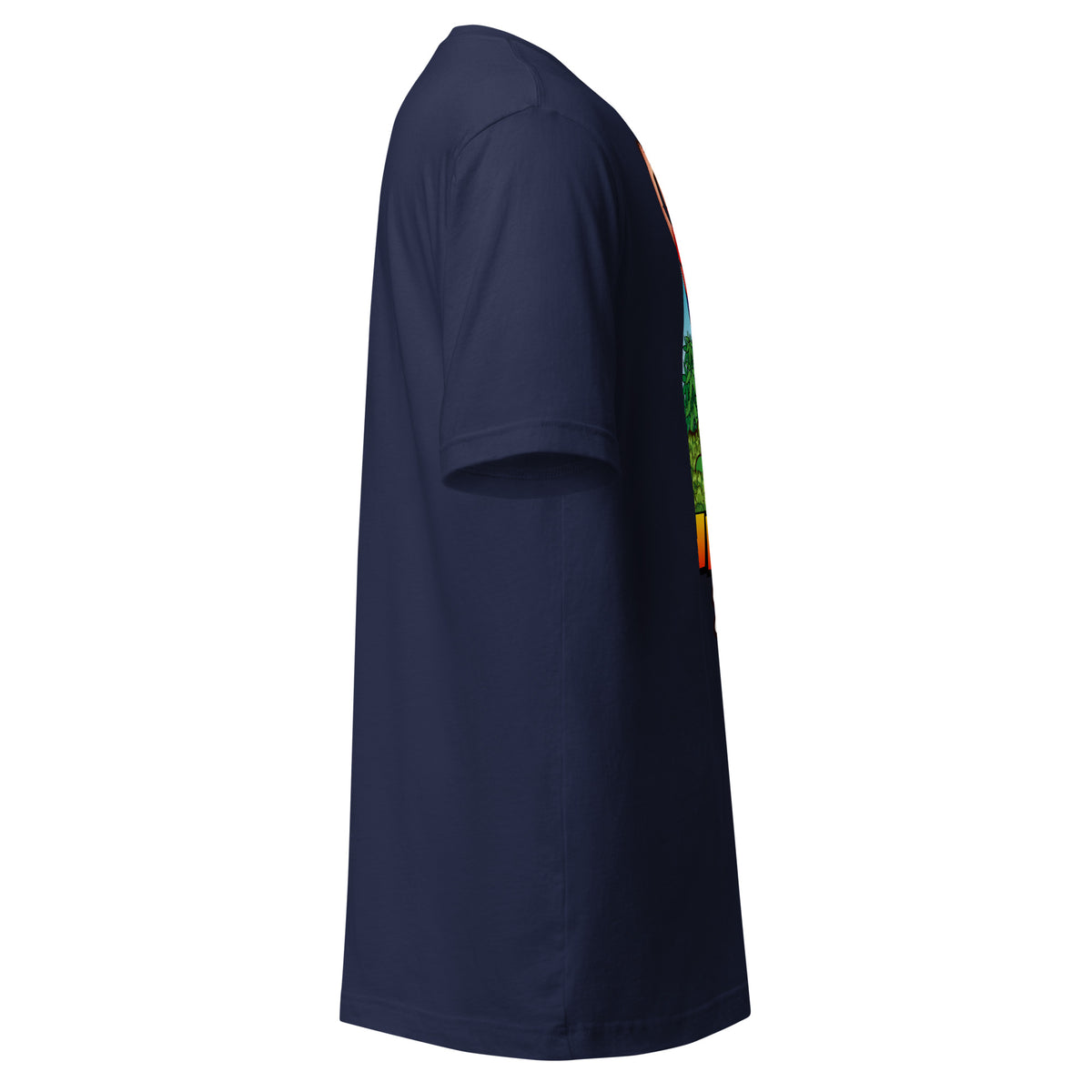 Herman Tee in Navy, funny golf t-shirt, right side view
